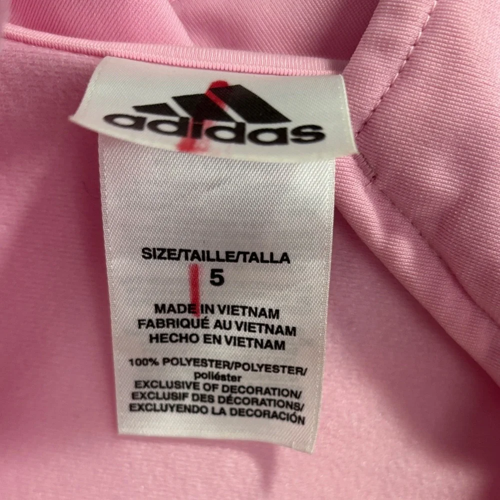 Adidas Light Pink Girls Jacket size 5‎